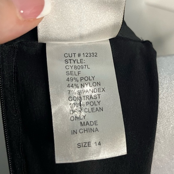 Tadashi Black Formal Dress - Size 14 - Picture 6 of 8